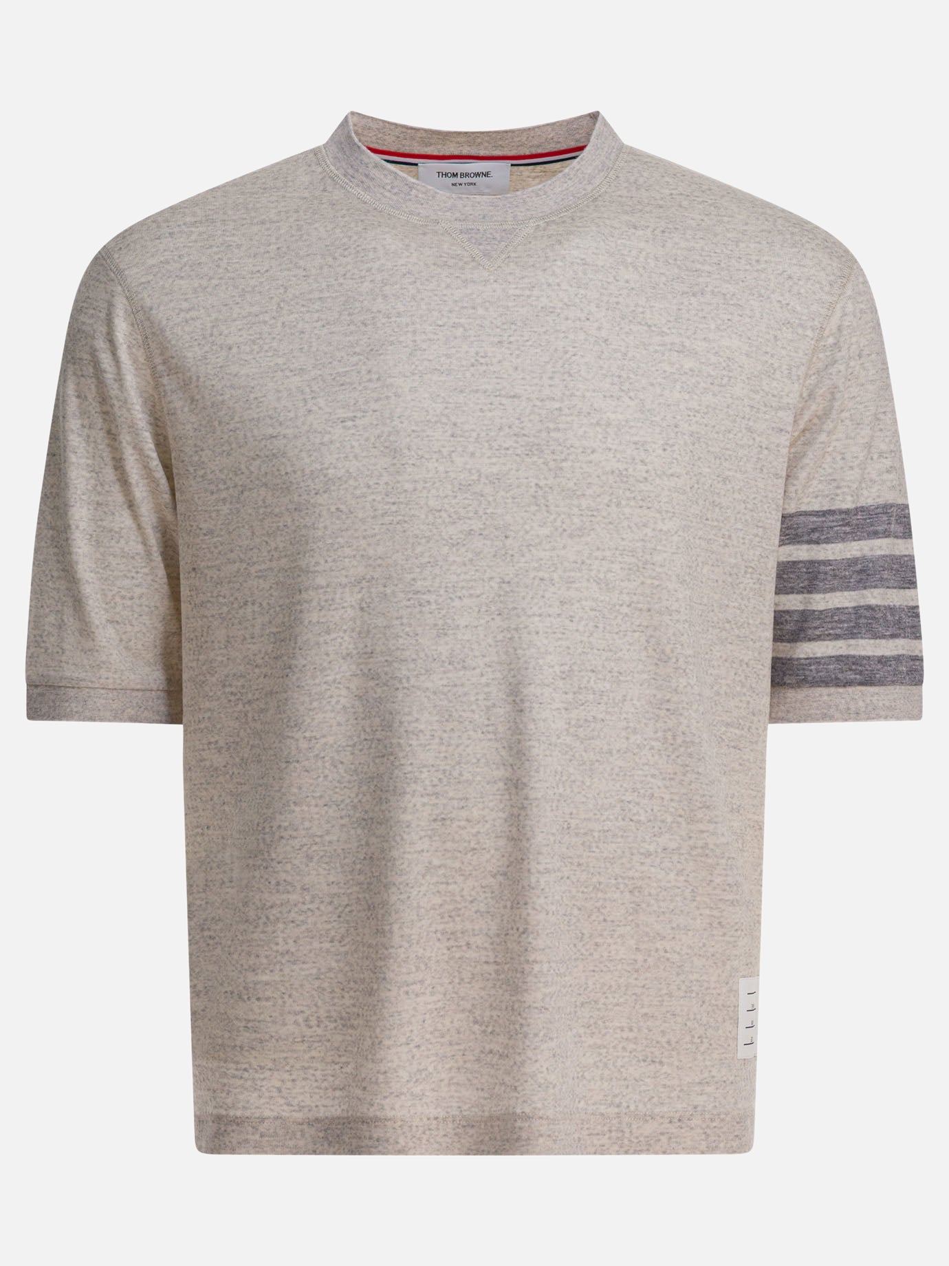Crewneck t-shirts Solid colour  Grey - Thom Browne Men | PDP | VIETTI Online Store | Zoom-Modal
