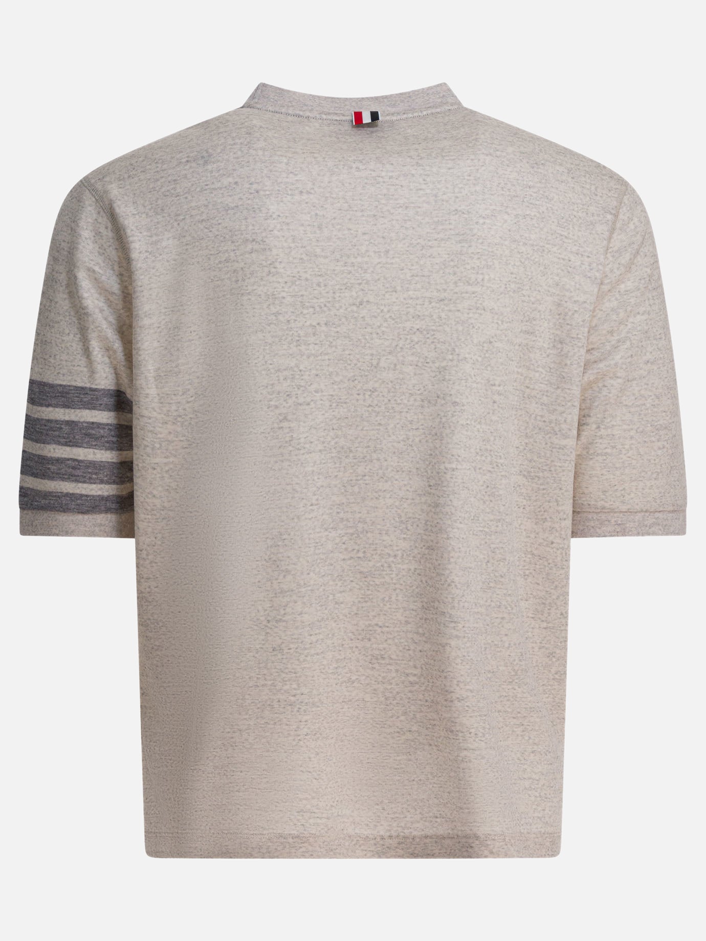 Crewneck t-shirts Solid colour  Grey - Thom Browne Men | PDP | VIETTI Online Store | thumbnail_2