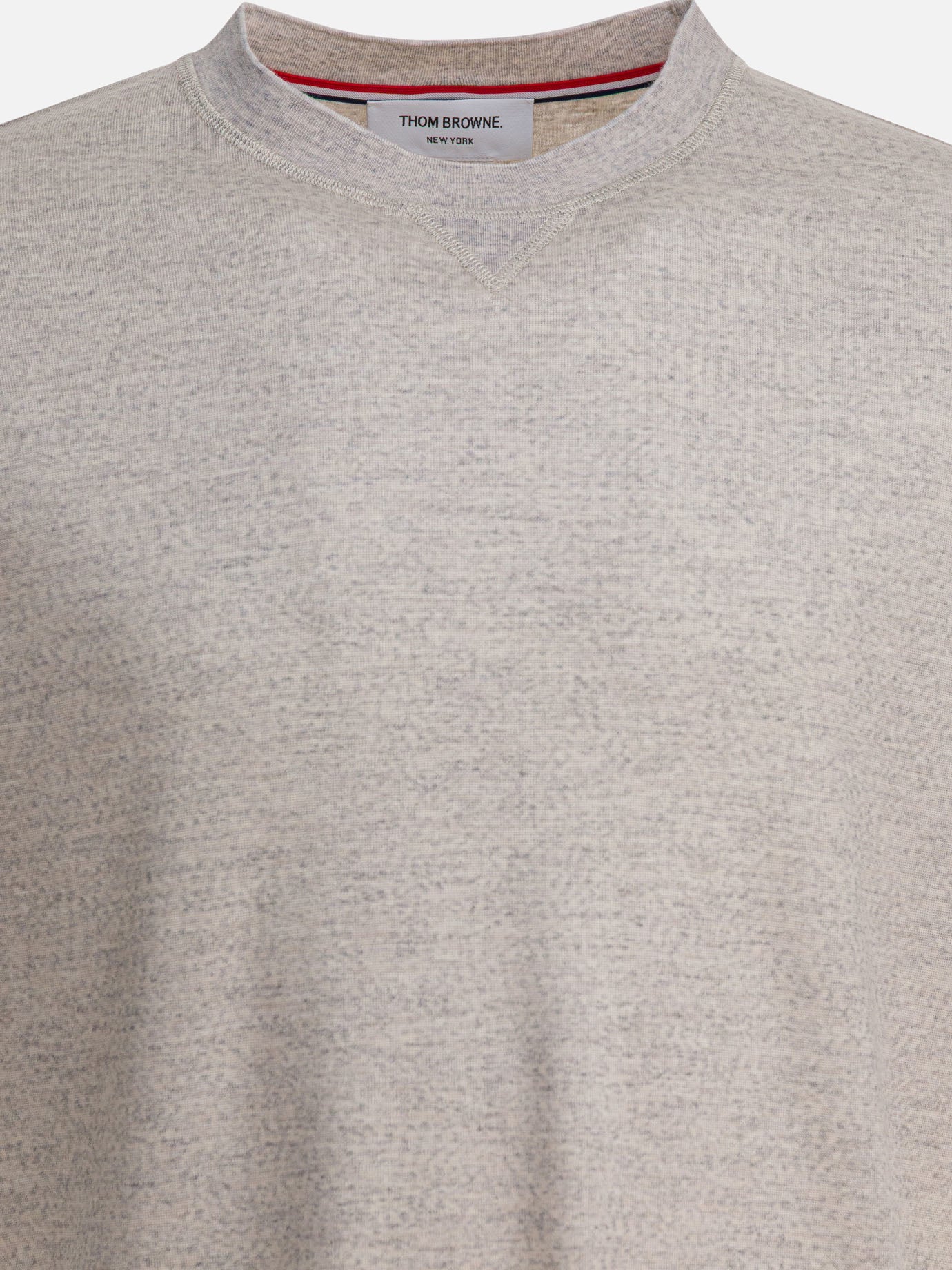 Crewneck t-shirts Solid colour  Grey - Thom Browne Men | PDP | VIETTI Online Store | thumbnail_3