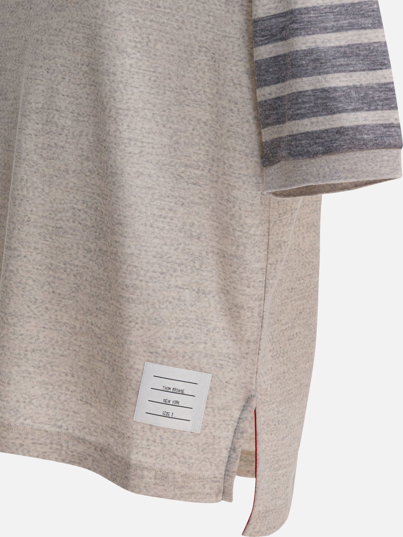Crewneck t-shirts Solid colour  Grey - Thom Browne Men | PDP | VIETTI Online Store | thumbnail_4