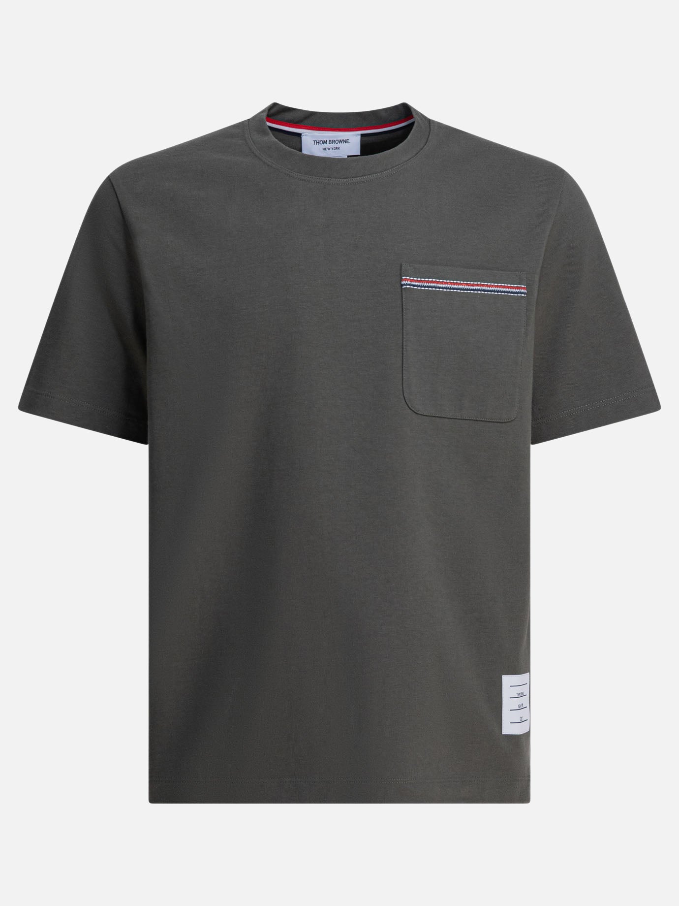 Crewneck t-shirts Solid colour  Green - Thom Browne Men | PDP | VIETTI Online Store | thumbnail