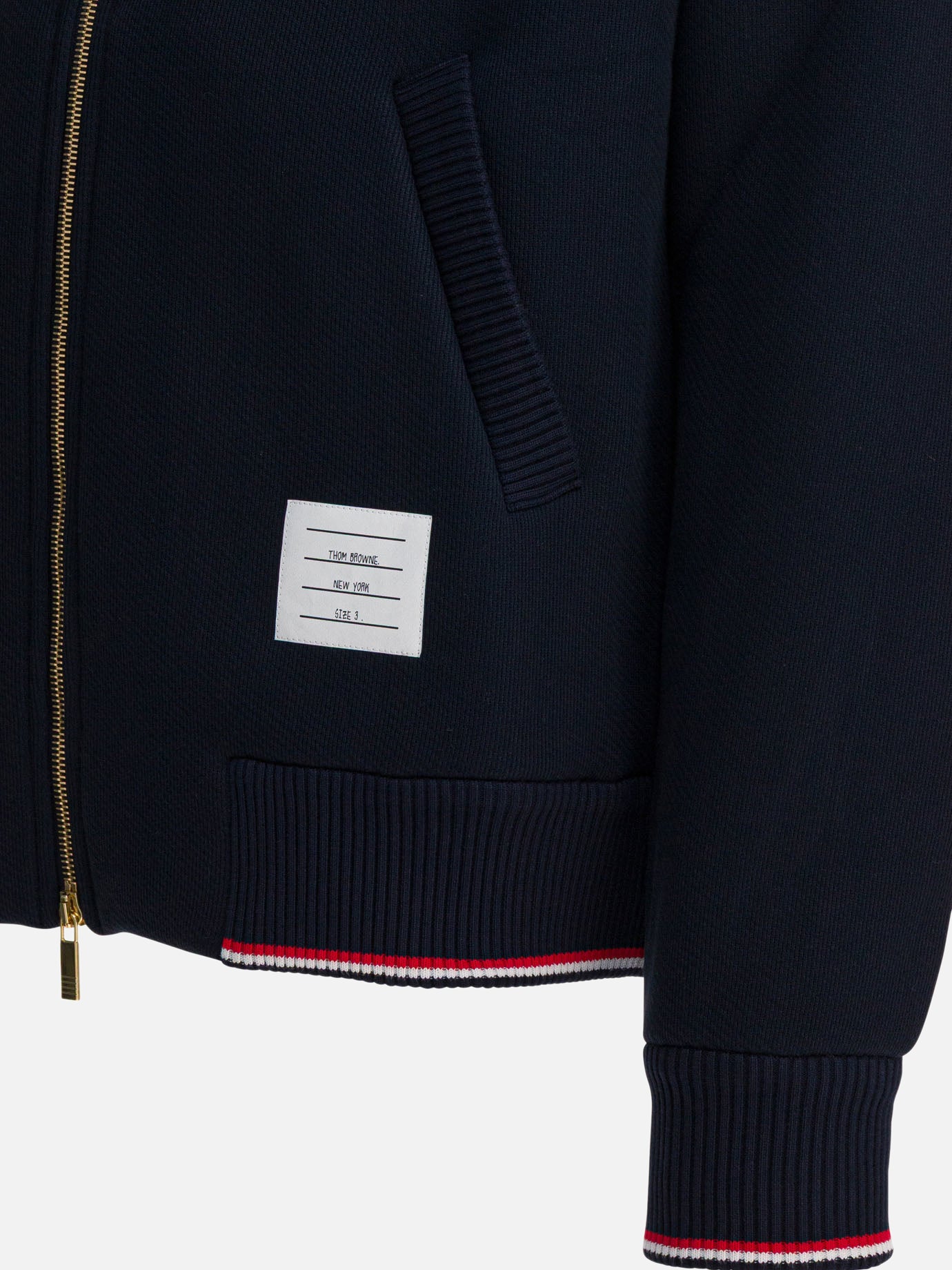 Felpe con zip Solid colour  Blu - Thom Browne Uomo | PDP | VIETTI Online Store | Zoom-Modal_4
