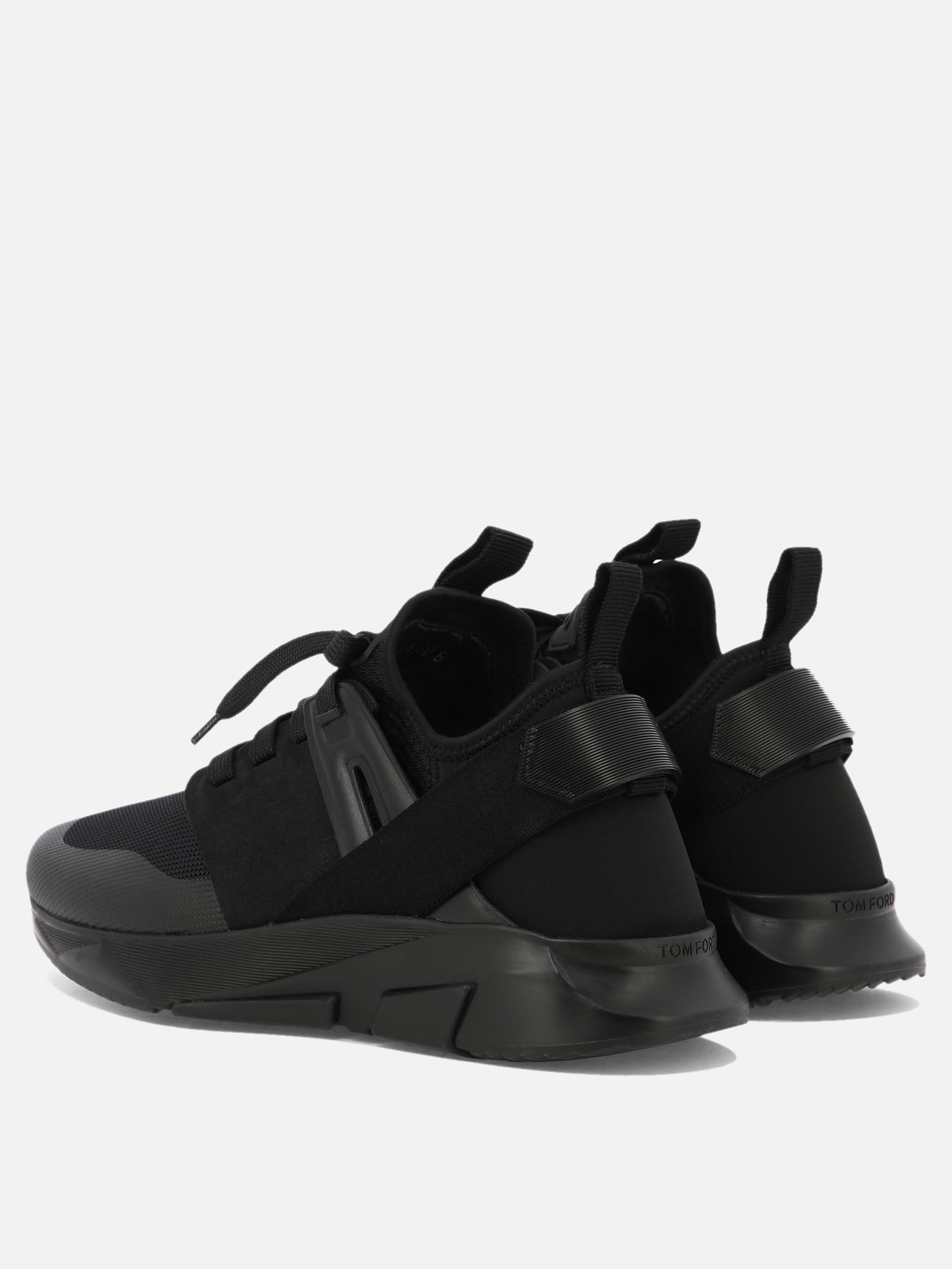 Low top sneakers 35% polyamide 25% polyester 15% viscose 15% calf leather 10% cotton - 100% rubber  Black - Tom Ford Men | PDP | VIETTI Online Store | Zoom-Modal_4
