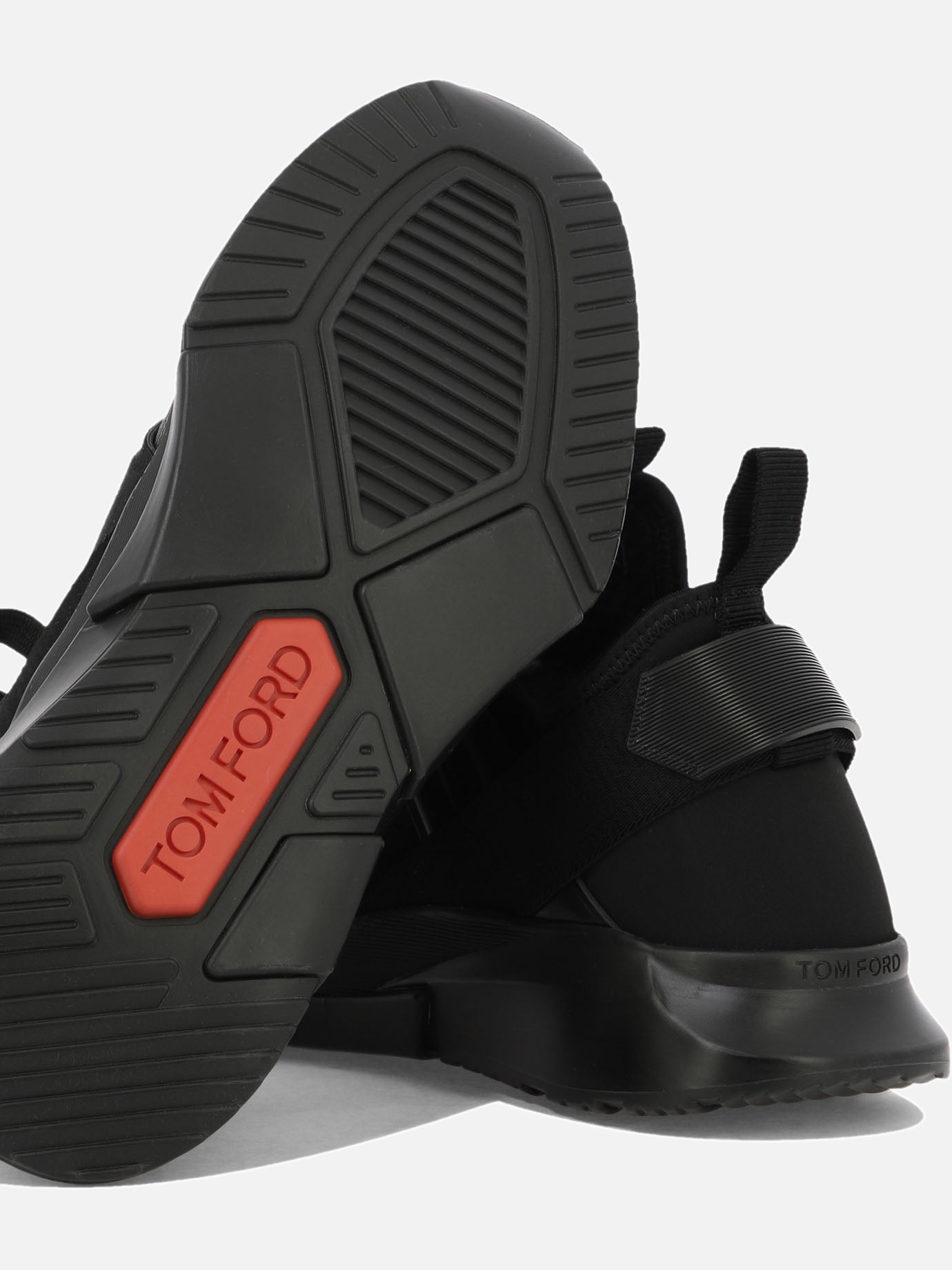 Low top sneakers 35% polyamide 25% polyester 15% viscose 15% calf leather 10% cotton - 100% rubber  Black - Tom Ford Men | PDP | VIETTI Online Store | Zoom-Modal_5
