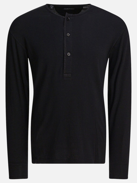 T-shirt girocollo Solid colour  Nero - Tom Ford Uomo | PLP | VIETTI Online Store 
