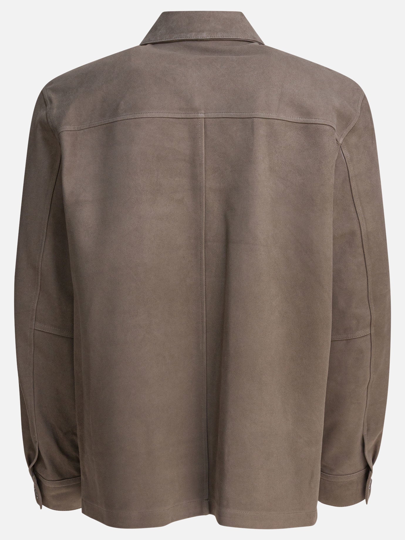 Giacche in pelle Solid colour  Grigio - Vince Uomo | PDP | VIETTI Online Store | Zoom-Modal_2
