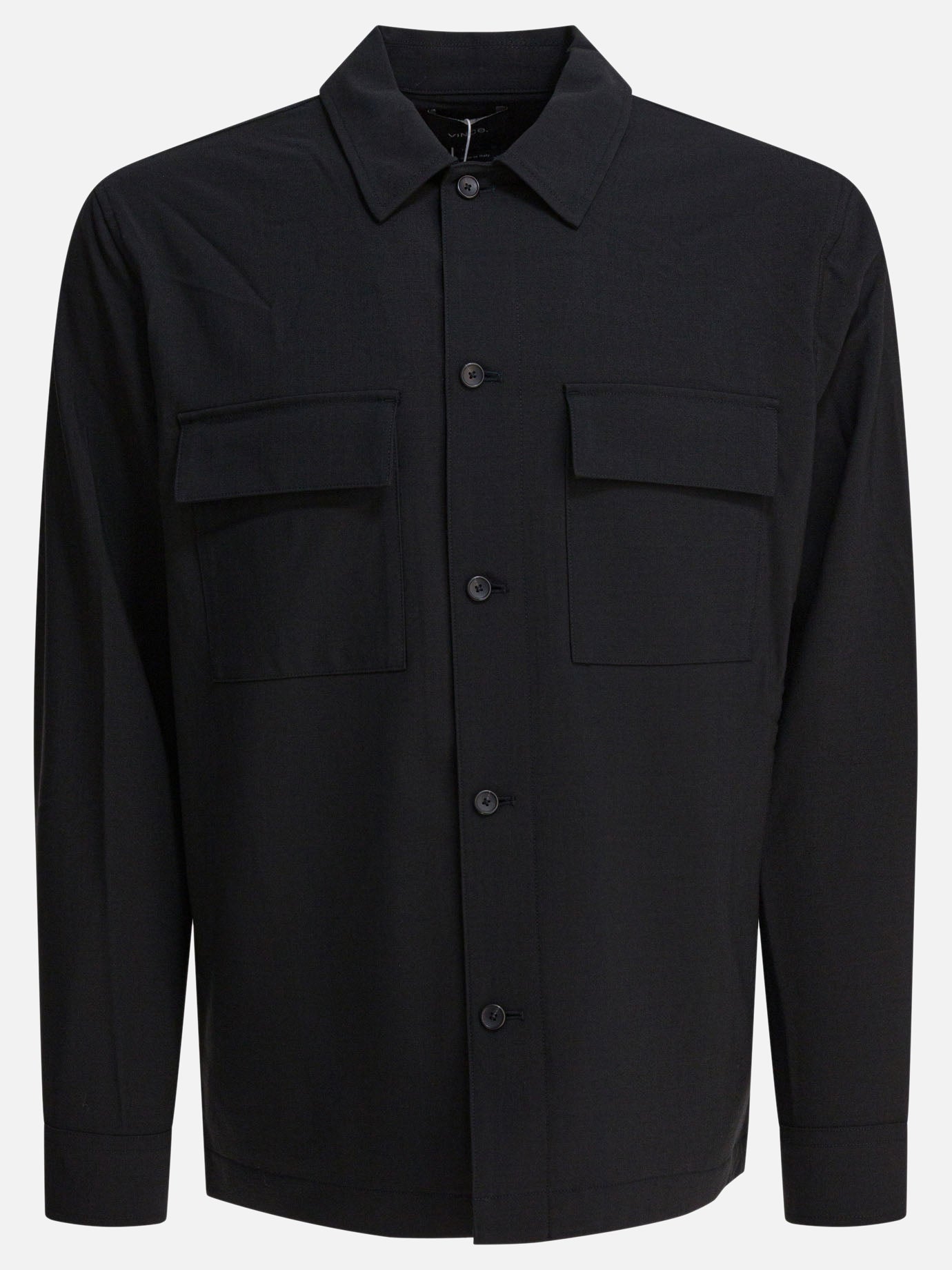 Overshirt jackets Solid colour  Black - Vince Men | PDP | VIETTI Online Store | Zoom-Modal
