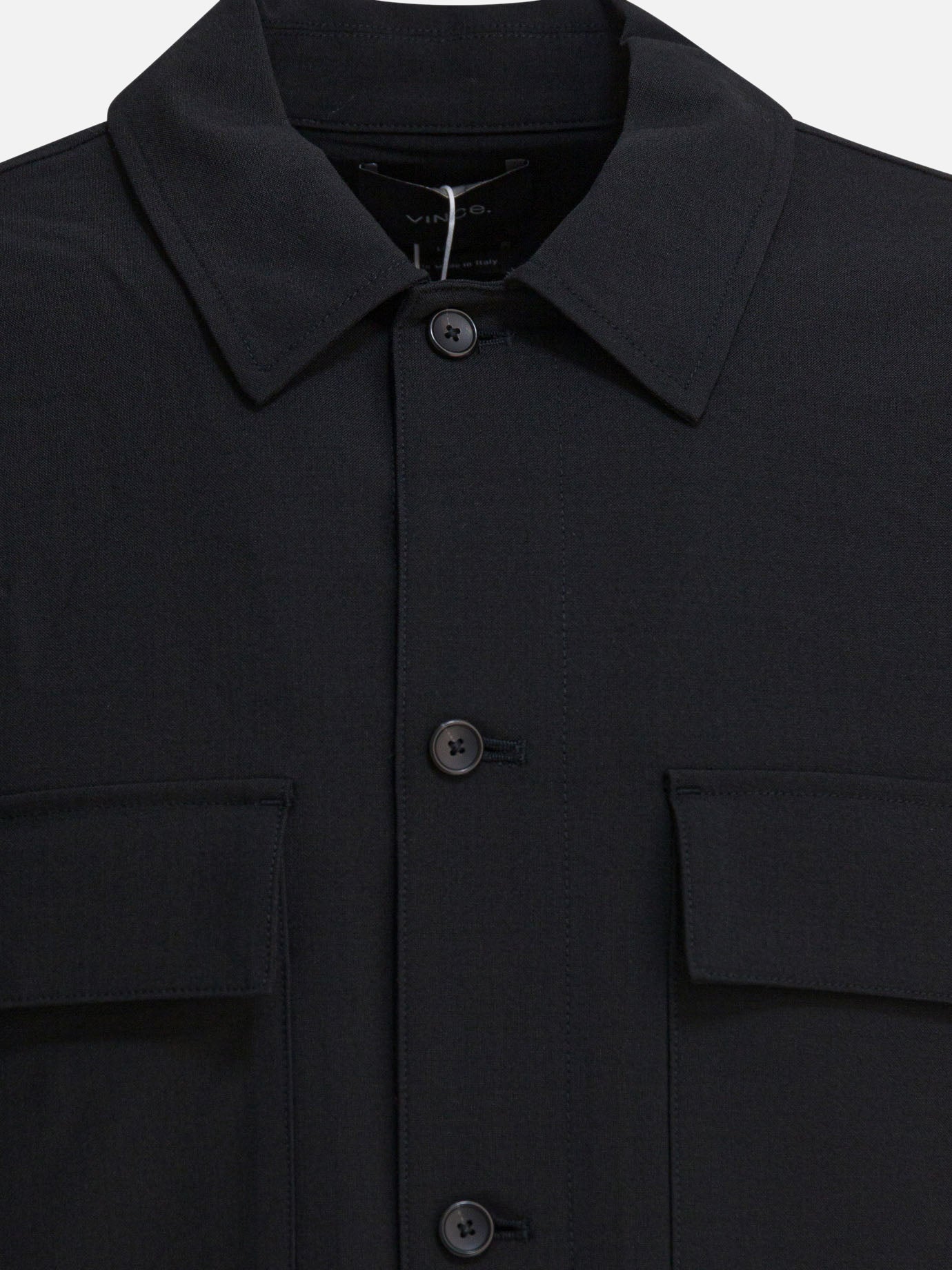 Overshirt jackets Solid colour  Black - Vince Men | PDP | VIETTI Online Store | thumbnail_3