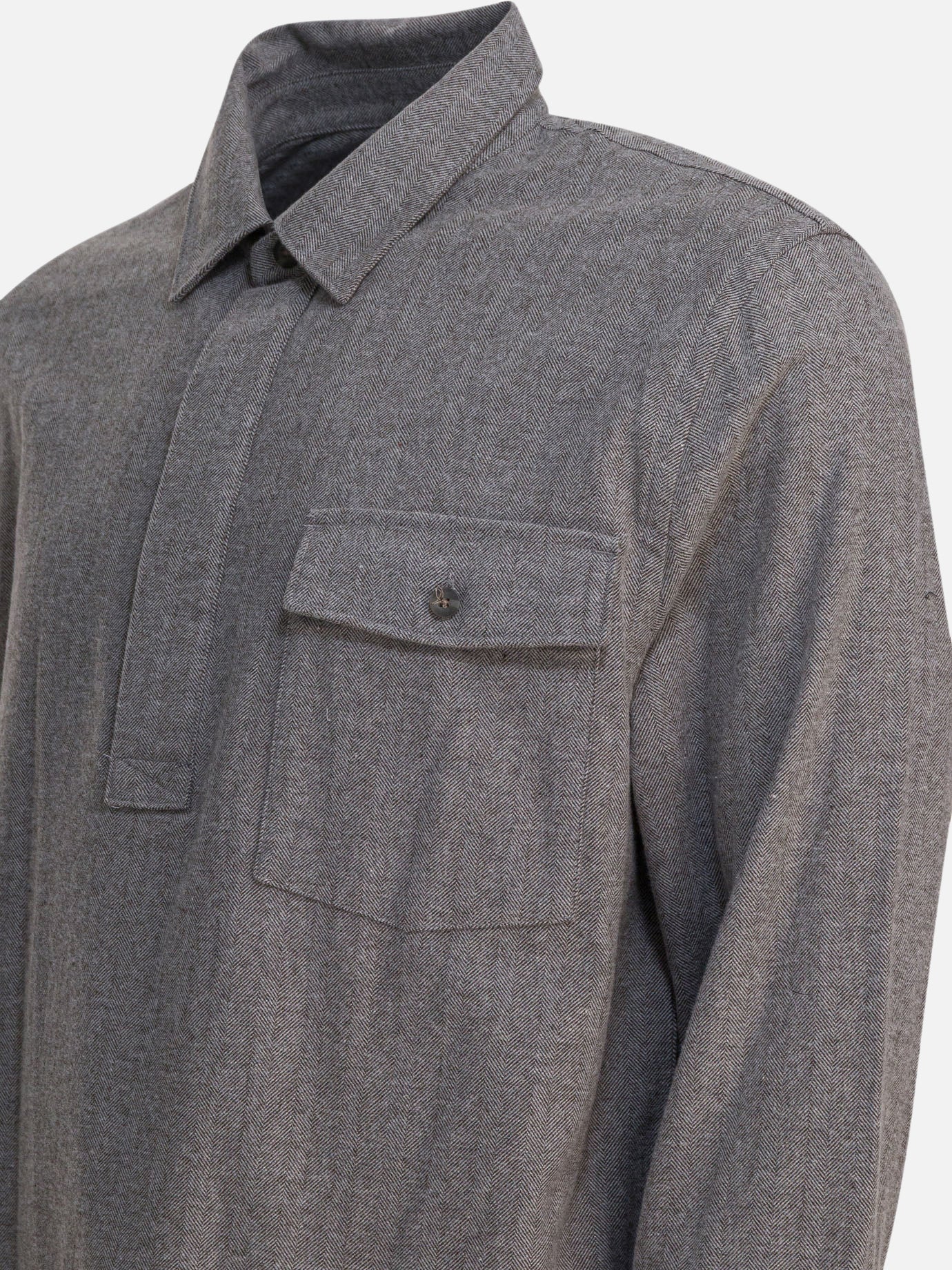 Camicie casual Herringbone  Grigio - Vince Uomo | PDP | VIETTI Online Store | thumbnail_4
