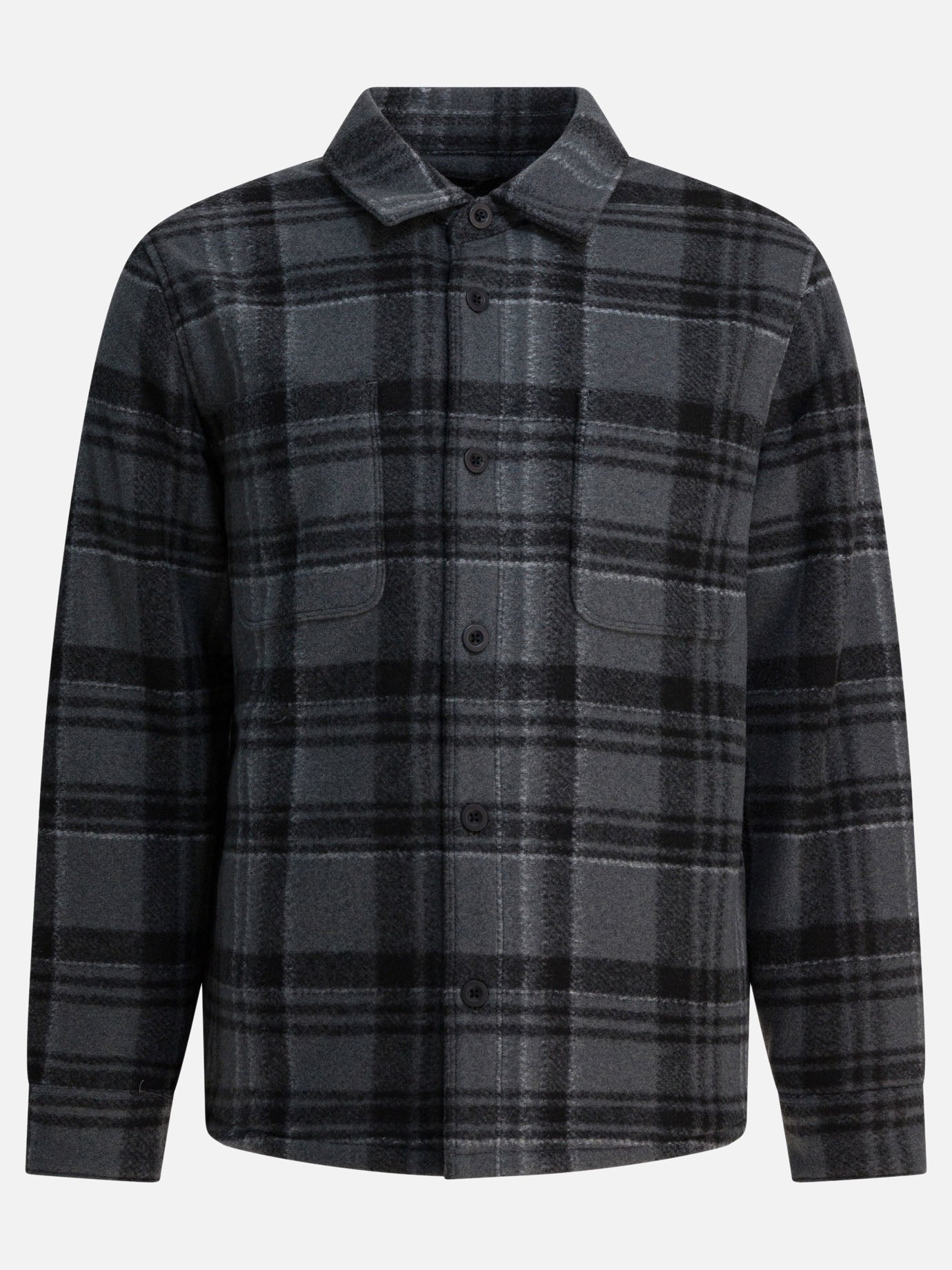 Overshirt jackets Check  Grey - Vince Men | PDP | VIETTI Online Store | Zoom-Modal
