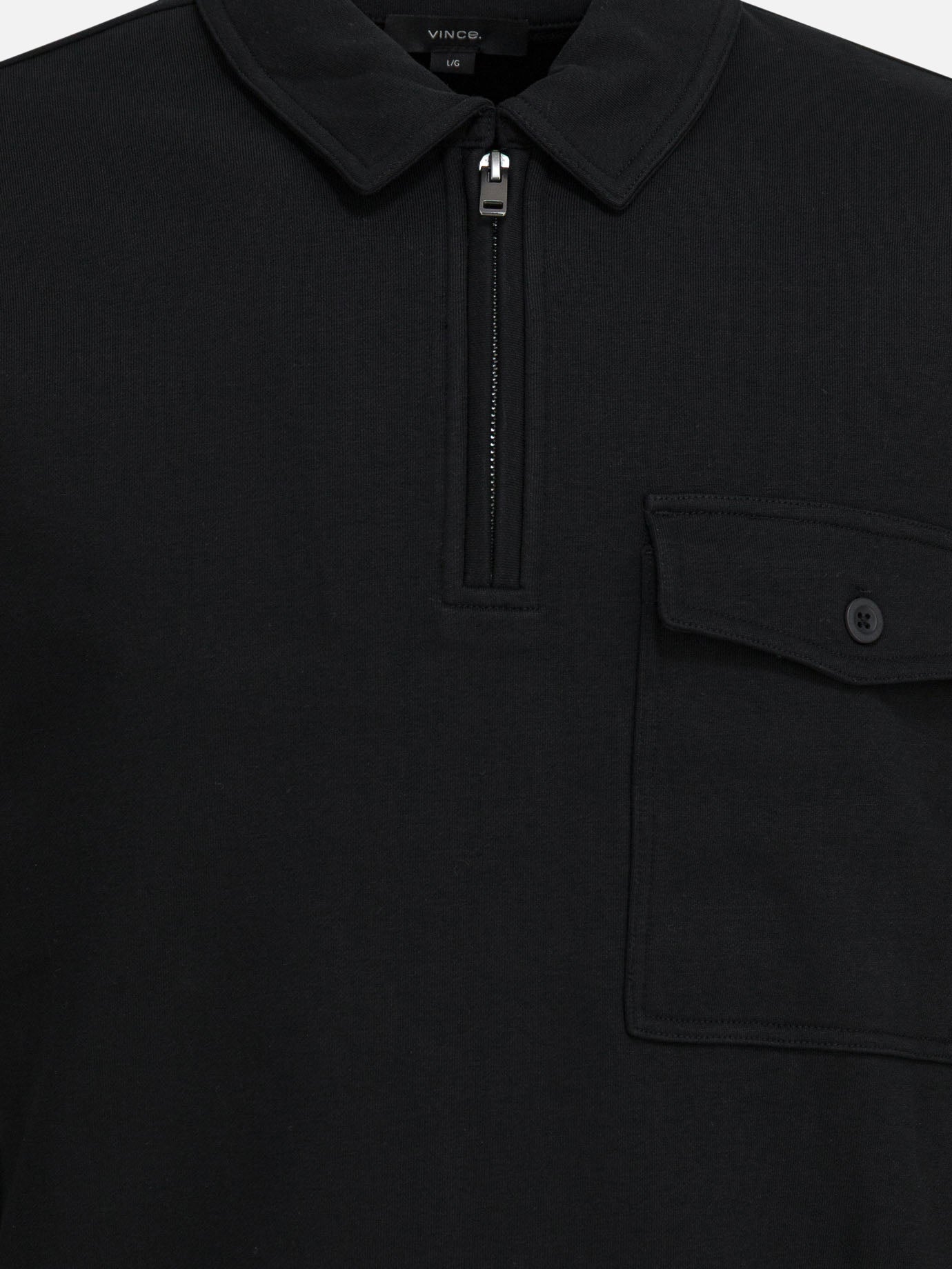Polo shirts with buttons Solid colour  Black - Vince Men | PDP | VIETTI Online Store | Zoom-Modal_3
