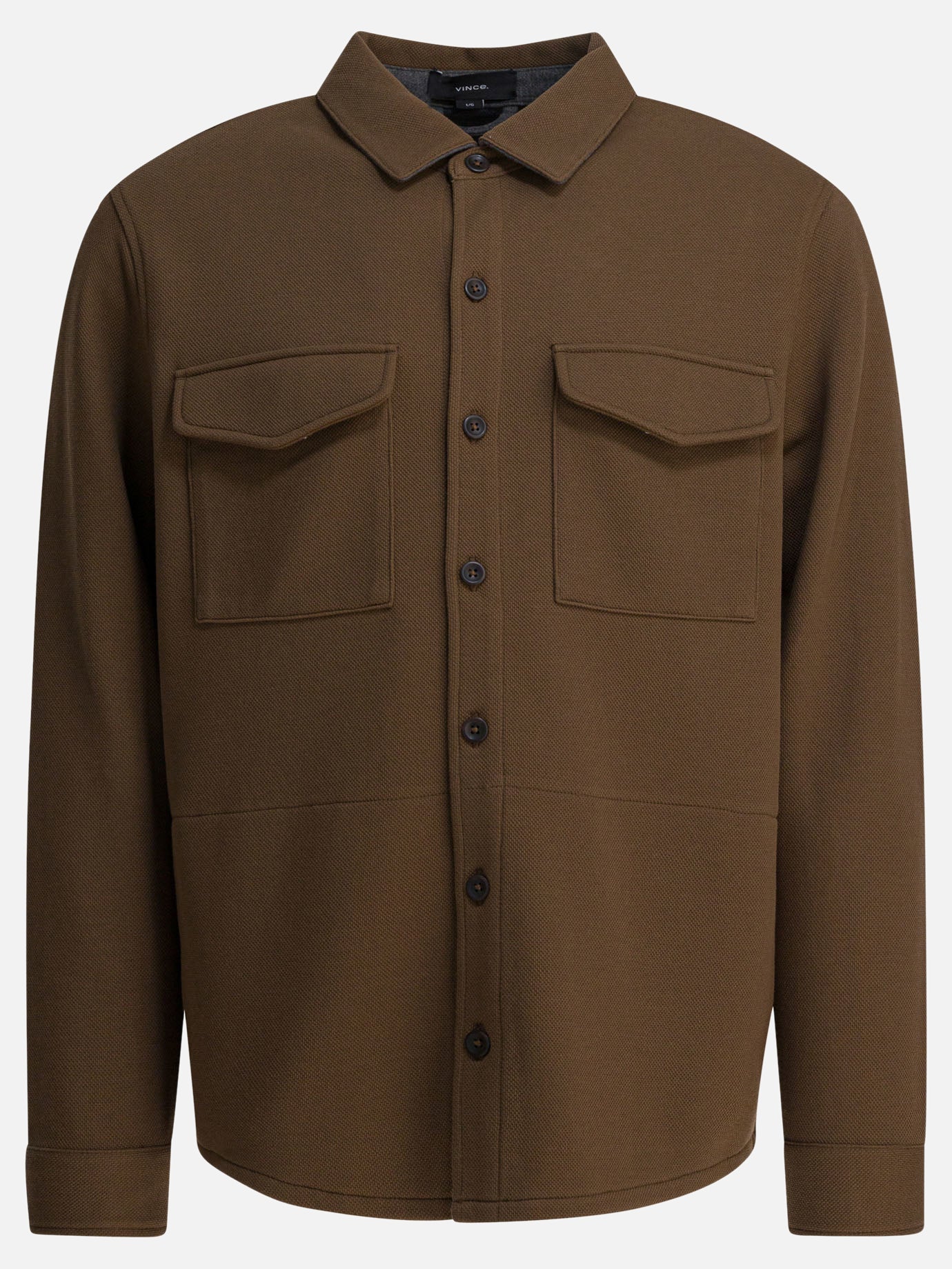 Overshirt jackets Solid colour  Brown - Vince Men | PDP | VIETTI Online Store | Zoom-Modal
