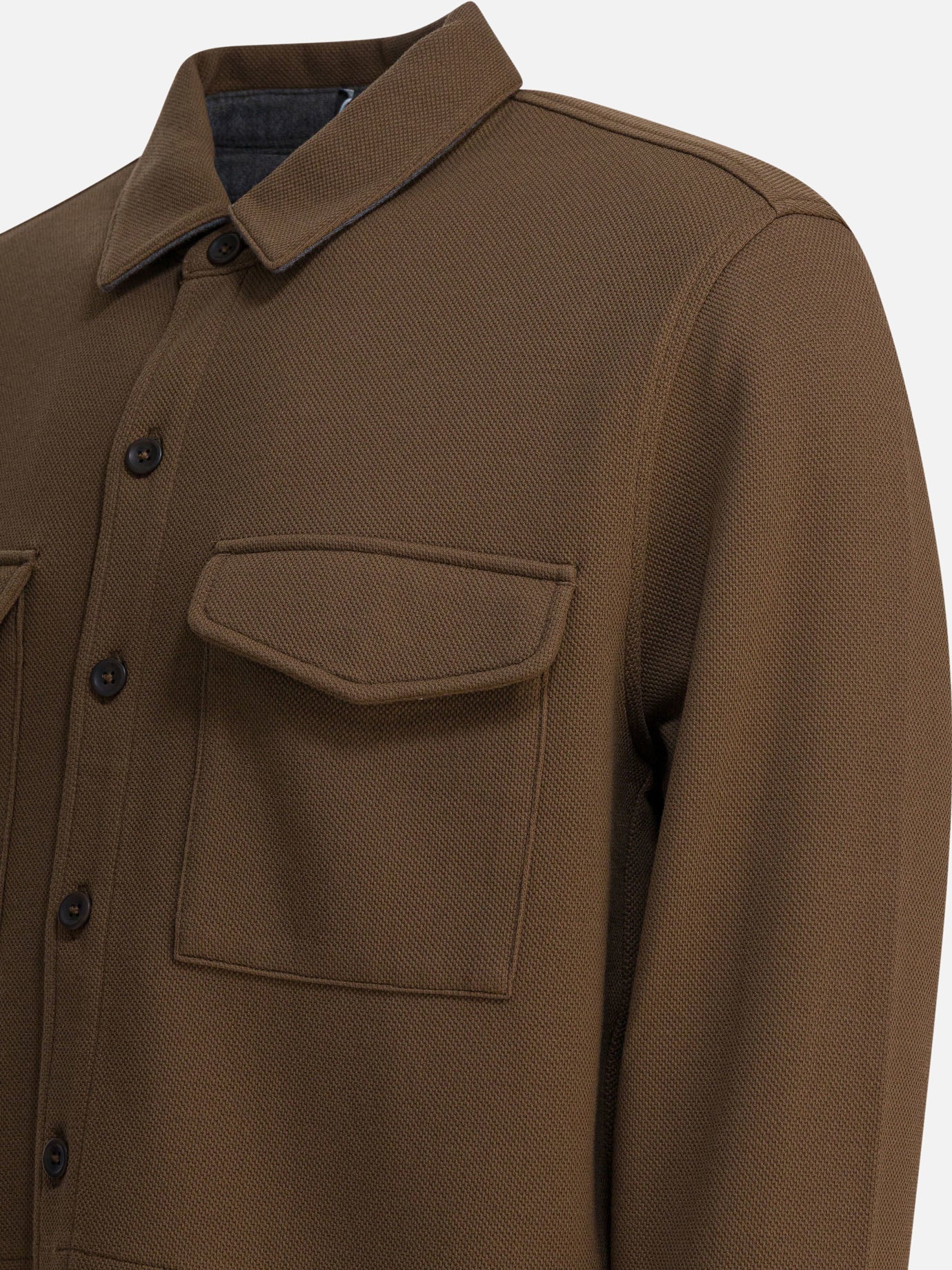 Overshirt jackets Solid colour  Brown - Vince Men | PDP | VIETTI Online Store | Zoom-Modal_4
