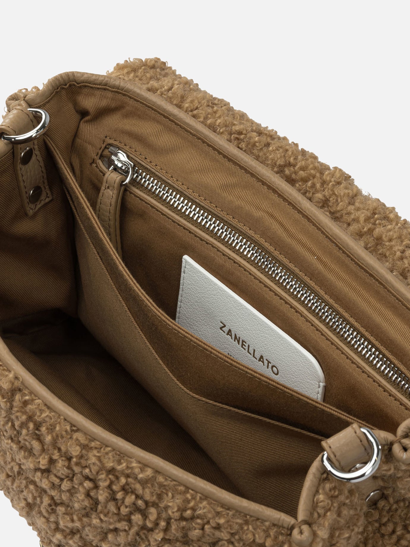 Small bags 100% fabric - 100% leather  Brown - Zanellato Women | PDP | VIETTI Online Store | thumbnail_5