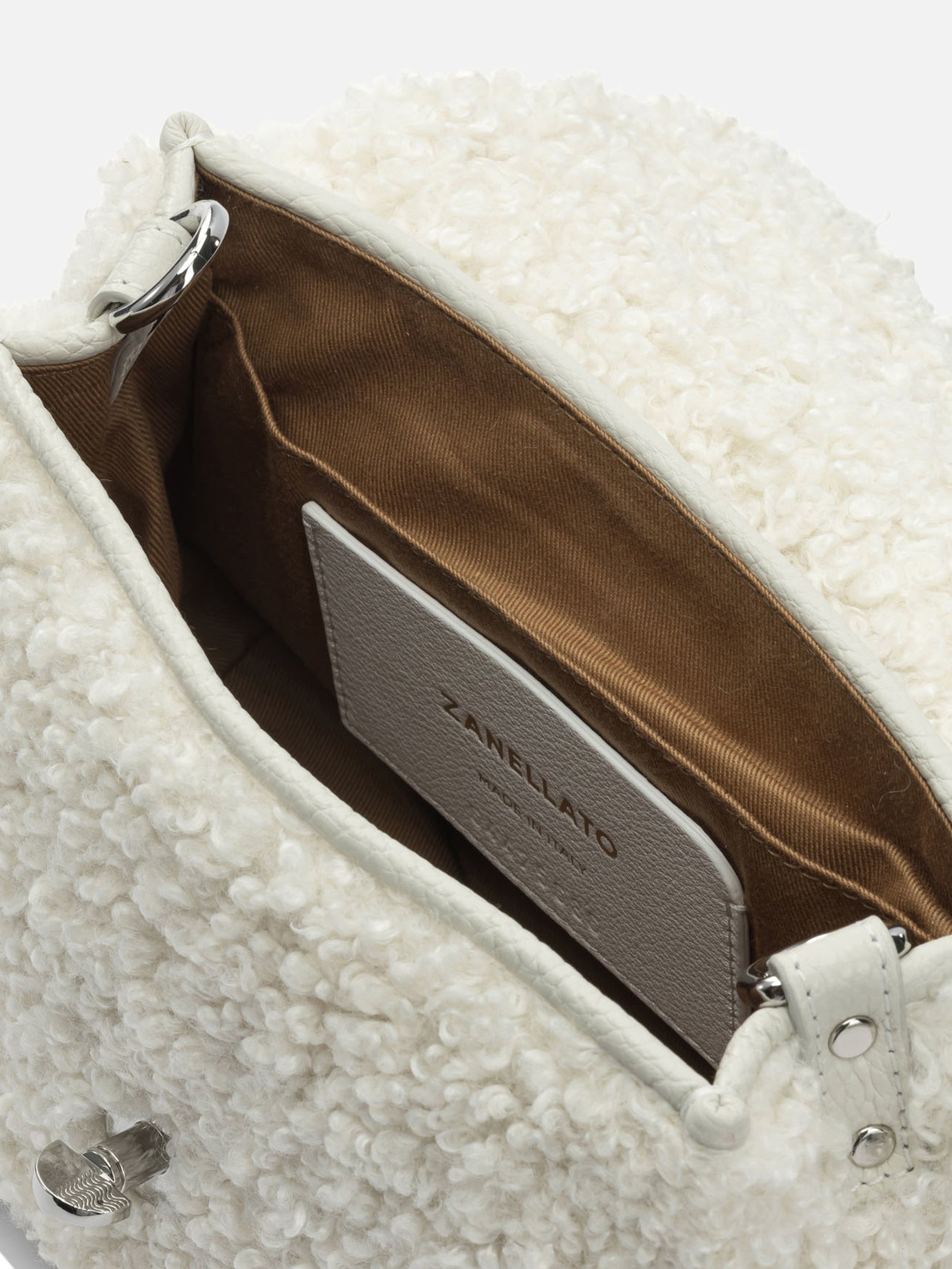 Small bags 100% fabric - 100% leather  White - Zanellato Women | PDP | VIETTI Online Store | Zoom-Modal_5
